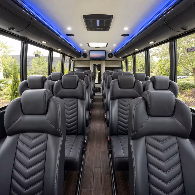 15-35 Passenger Minibus Interior