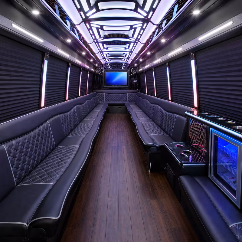 40 Passenger Party Bus Interior