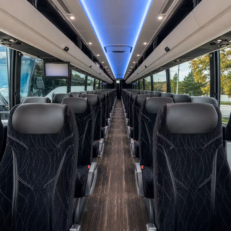 40-56 Passenger Charter Bus Interior