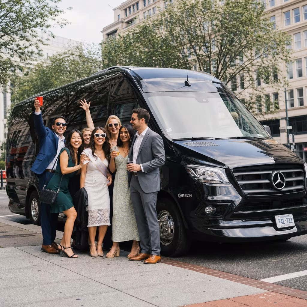 Bachelor and bachelorette party bus