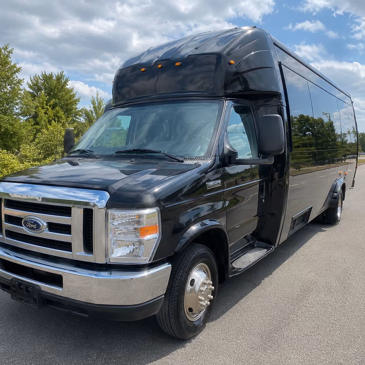 Interior of a party bus rental serving Washington