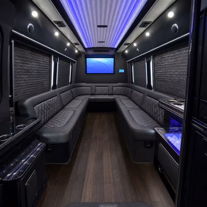 14 Passenger Sprinter Limo Interior