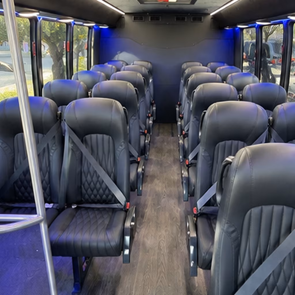 Washington Airport Shuttle & Transportation party bus interior
