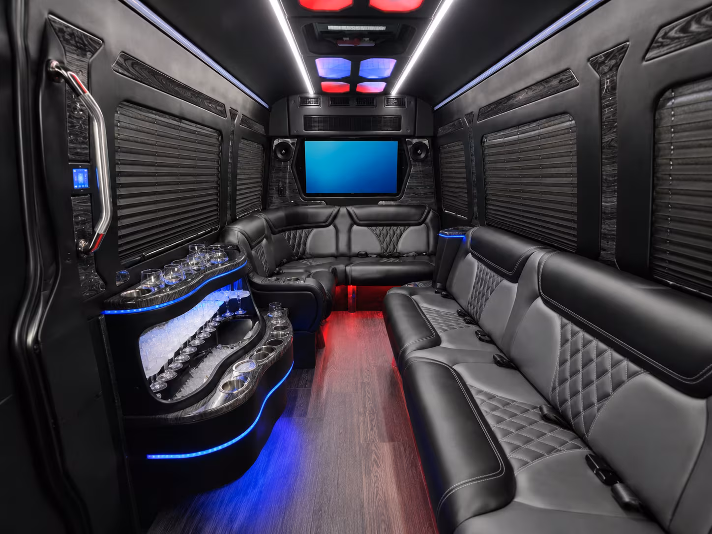 Washington Airport Shuttle & Transportation party bus interior