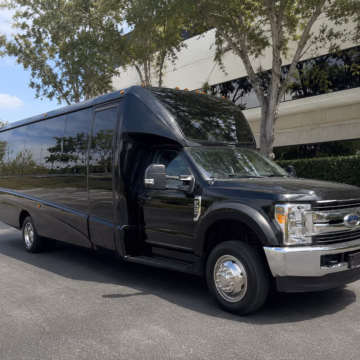 Washington Birthday, Sweet 16, & Quinceañera Transportation party bus exterior