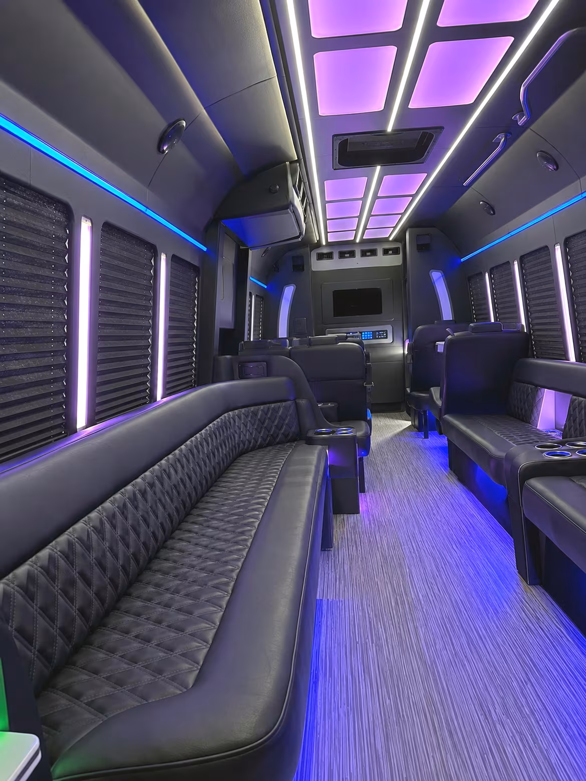 Washington Private Event Transportation party bus interior