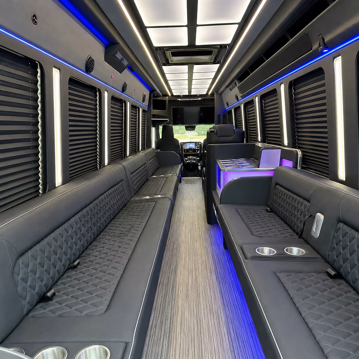 Washington Sporting Event Transportation party bus interior