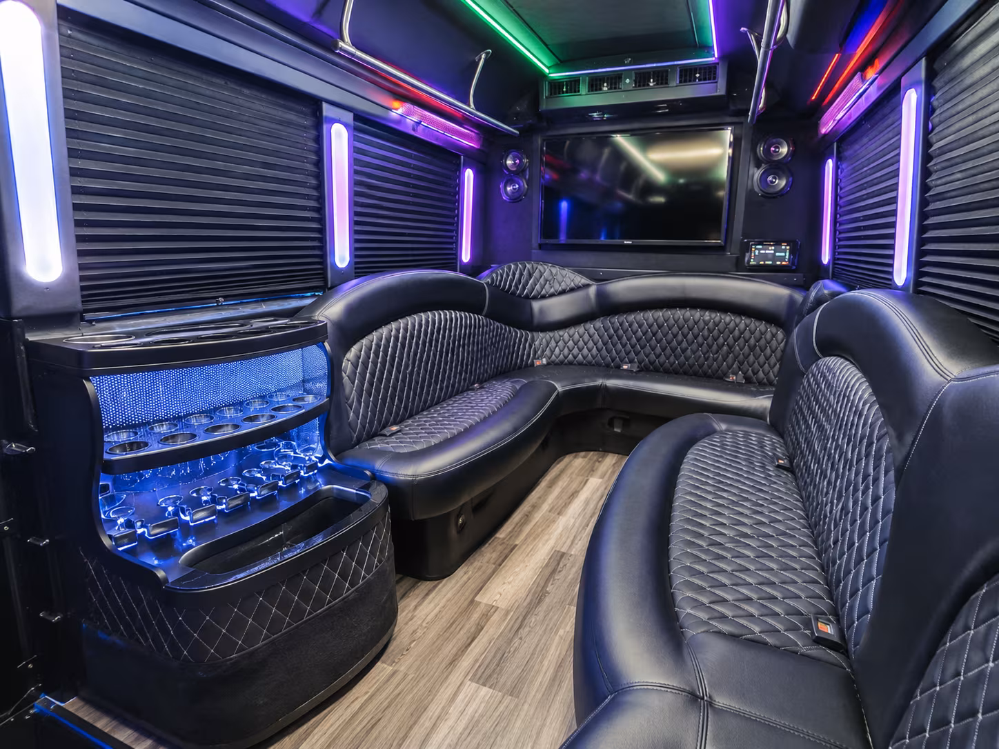 Washington Sporting Event Transportation party bus interior